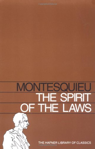 Livre The Spirit of The Laws - Montesquieu (Livre d'occasion) - ISBN 0028492706