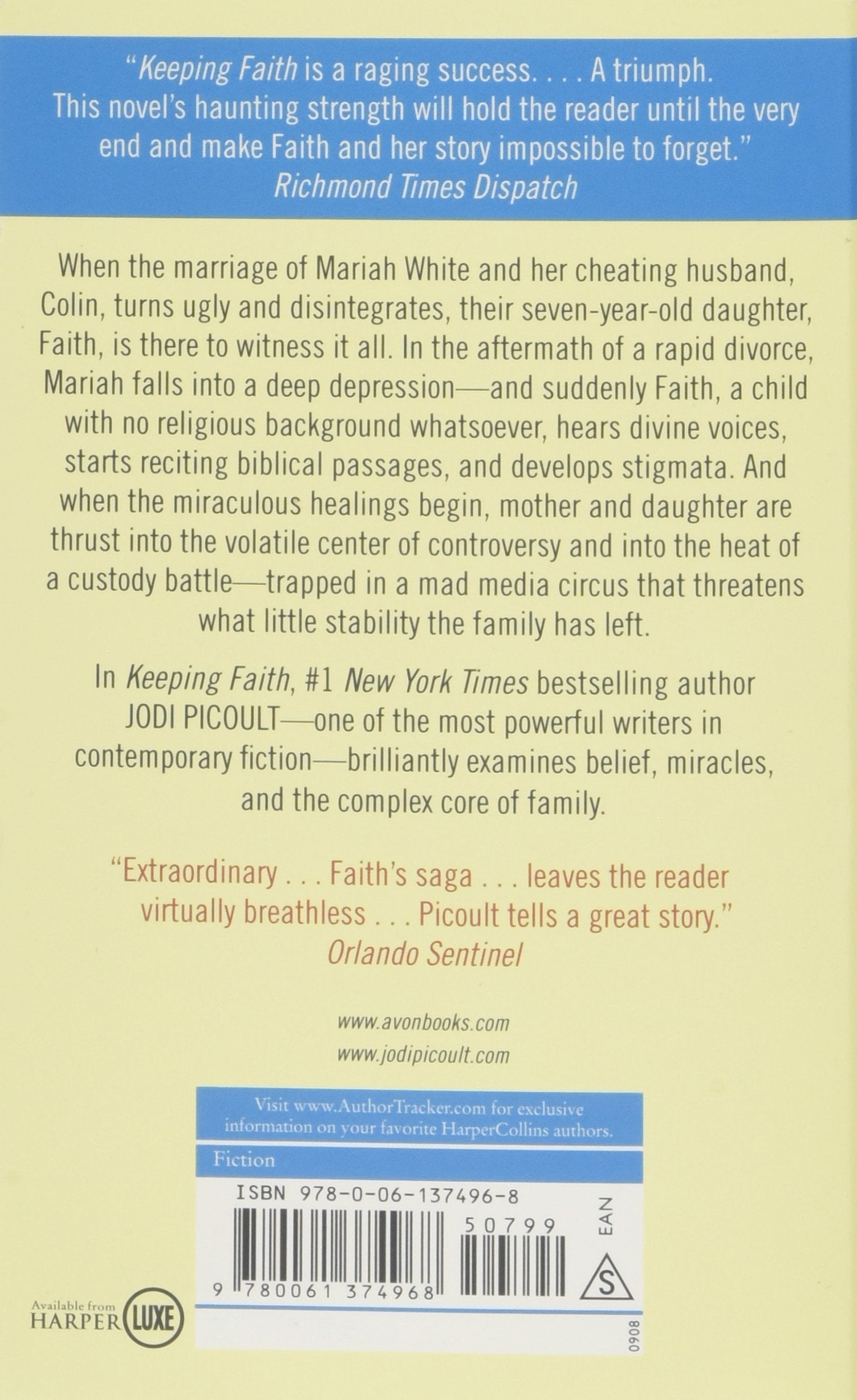 Livre Keeping Faith - Jodi Picoult (Livre d'occasion) - ISBN 0061374962