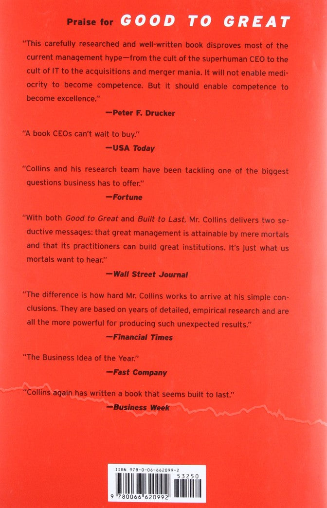 Livre Good To Great: Why Some Companies Make the Leap...And Others Don't - Jim Collins (Livre d'o...