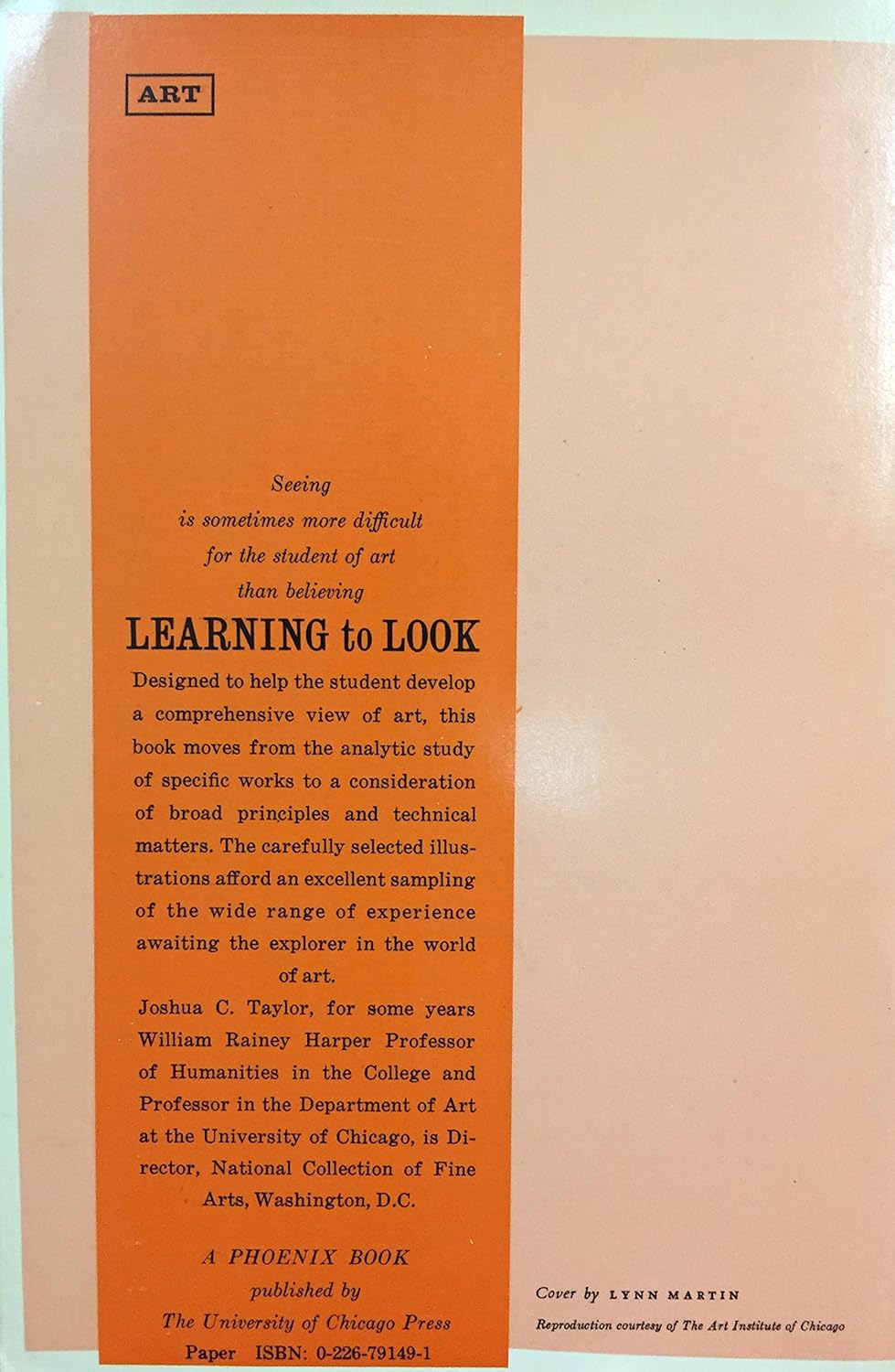 Learning to Look : A Handbook for the Visual Arts (Joshua C. Taylor)