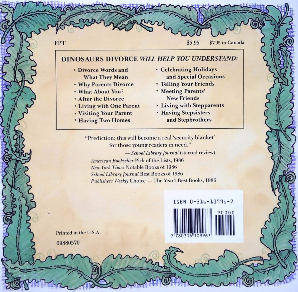 Livre Dinosaurs Divoce : A Guide For Changing Families - Laurene Krasny Brown (Livre d'occasion) ...