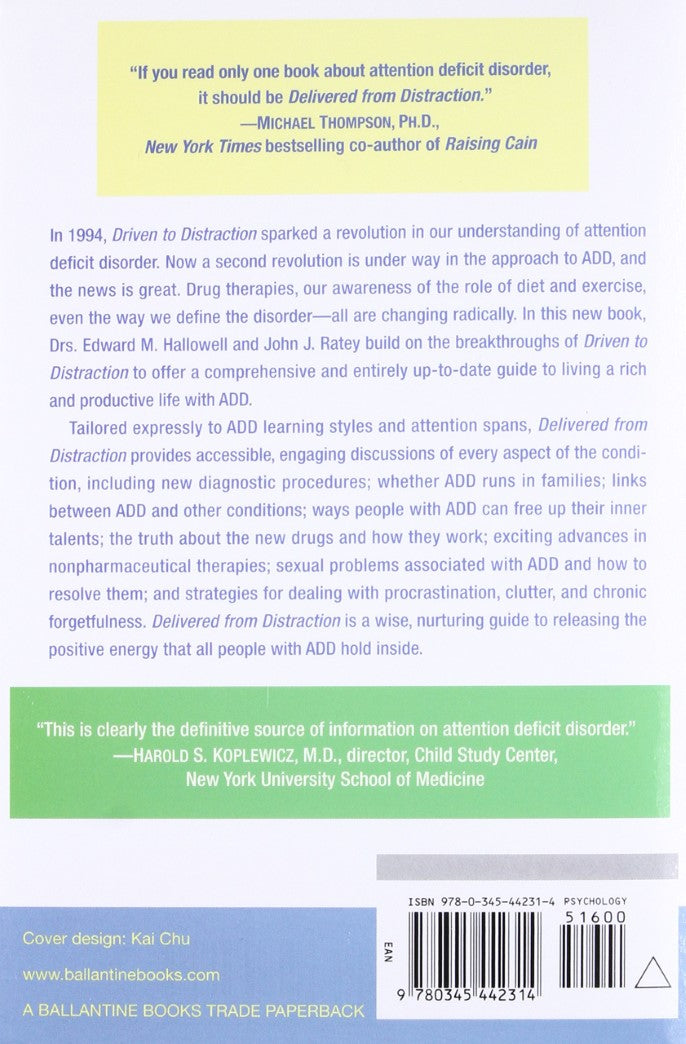 Livre Delivered from Distraction: Getting the Most out of Life with Attention Deficit Disorder - ...
