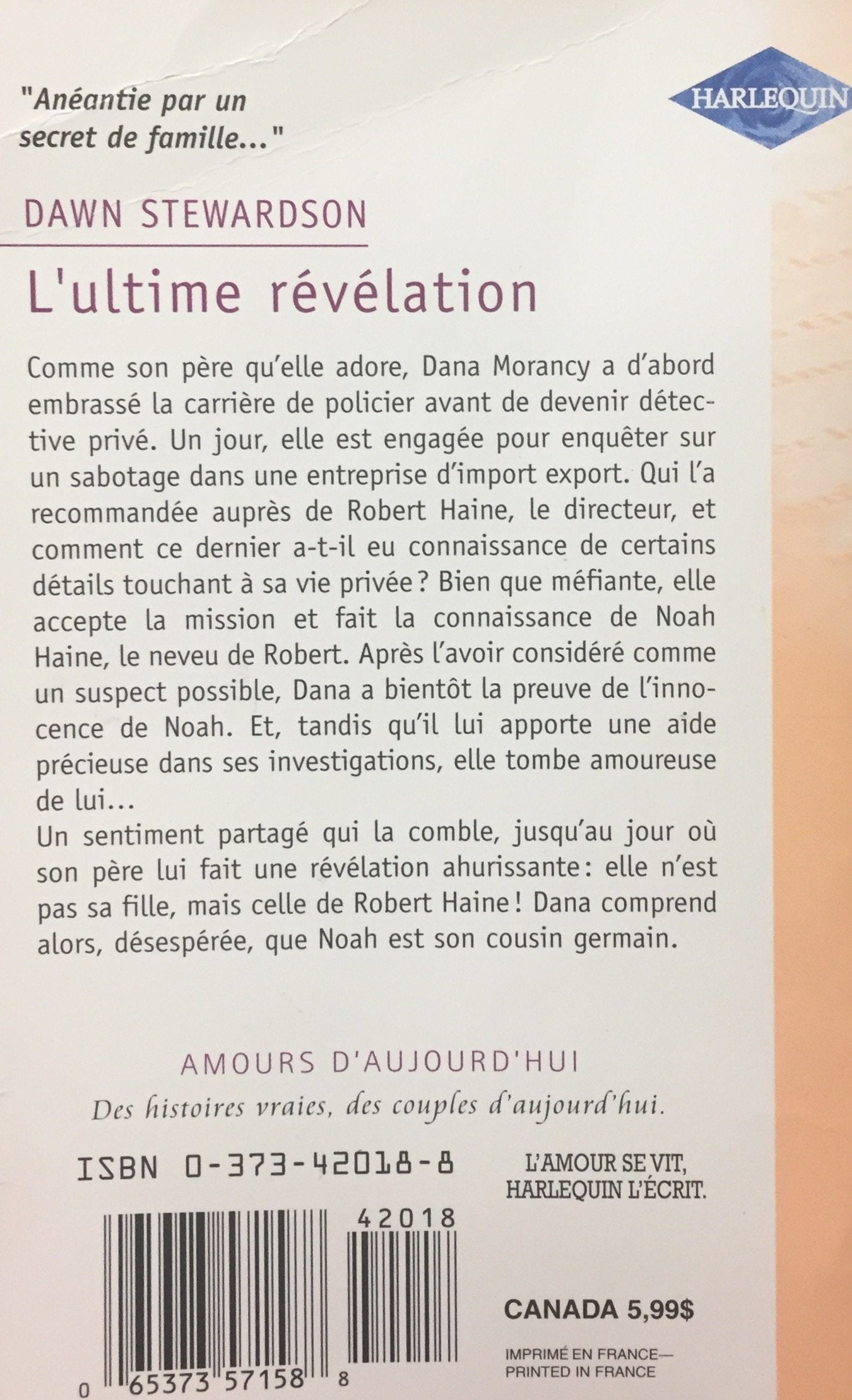 Livre L'ultime révélation - Dawn Stewardson (Livre d'occasion) - ISBN 0373420188