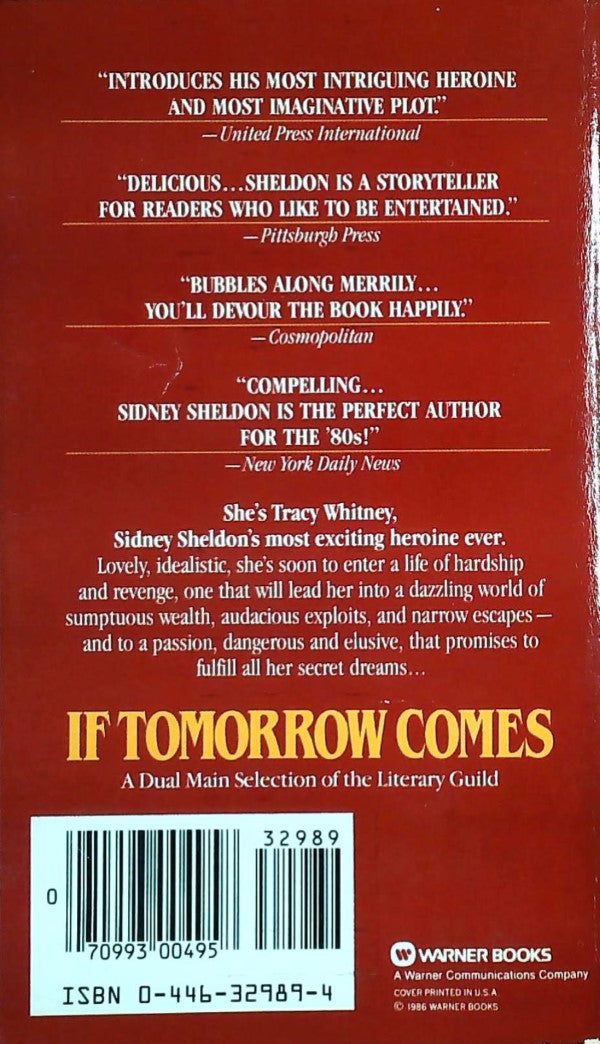Livre If Tomorrow Comes - Sidney Sheldon (Livre d'occasion) - ISBN 0446329894