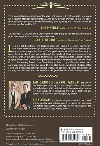 Livre The Tippling Bros. A Lime and a Shaker: Discovering Mexican-Inspired Cocktails - Paul Tangu...