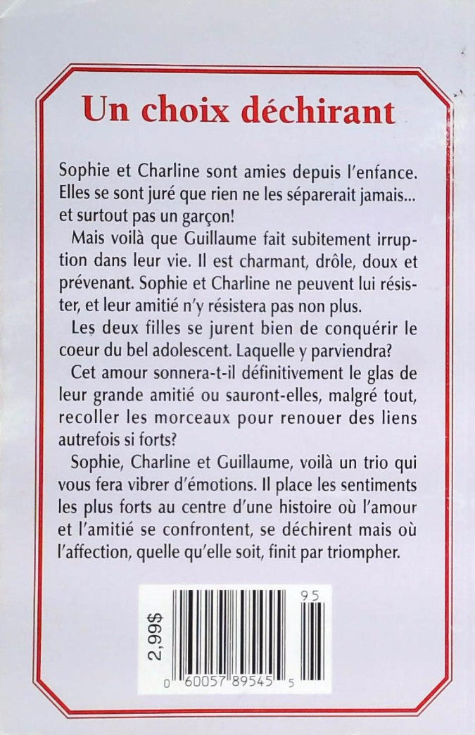Livre Un choix déchirant - Sylvie-Catherine de Vailly (Livre d'occasion) - ISBN 292171440X