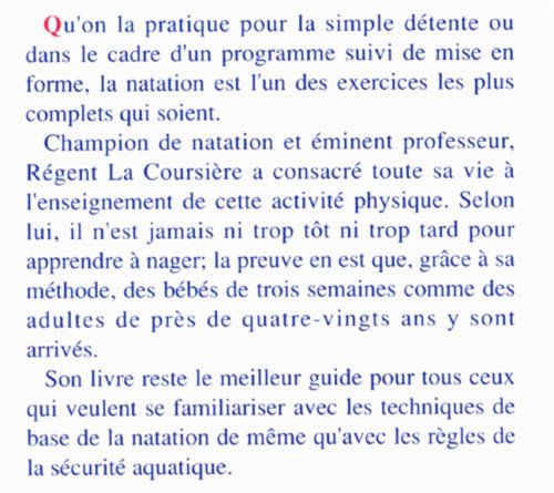 J'apprends à nager : La natation à la portée de tous, du bébé à l'adulte (Régent La Coursière)