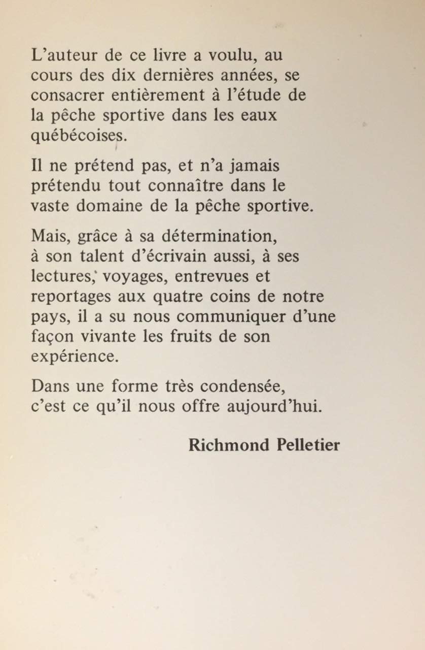 Livre La pêche sportive au Québec - Serge Deyglun (Livre d'occasion) - ISBN 0776004107