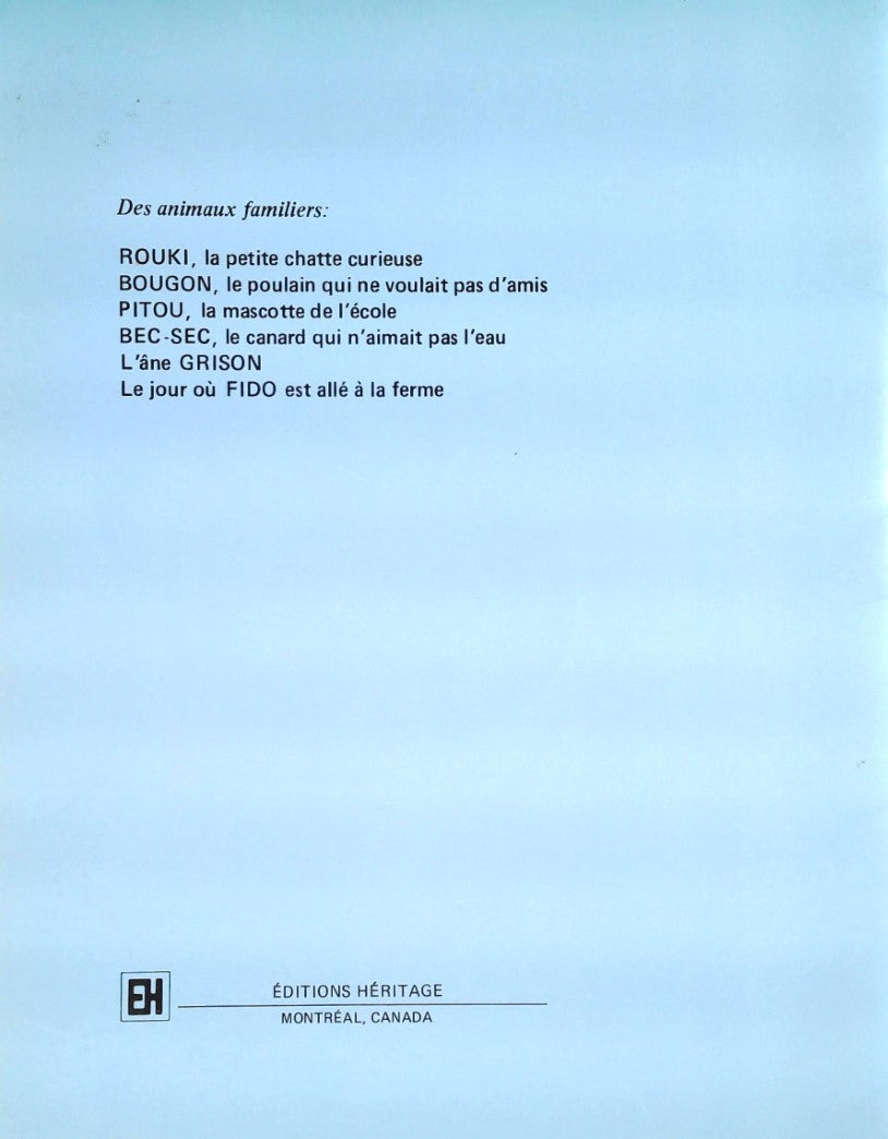 Livre Pitou, la mascotte de l'école - Collectifs (Livre d'occasion) - ISBN 0777325519