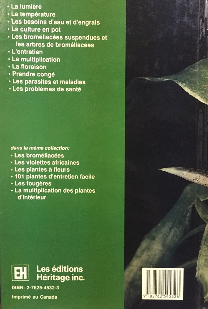 Livre Les broméliacées - Francine de Lorimier (Livre d'occasion) - ISBN 0777345323