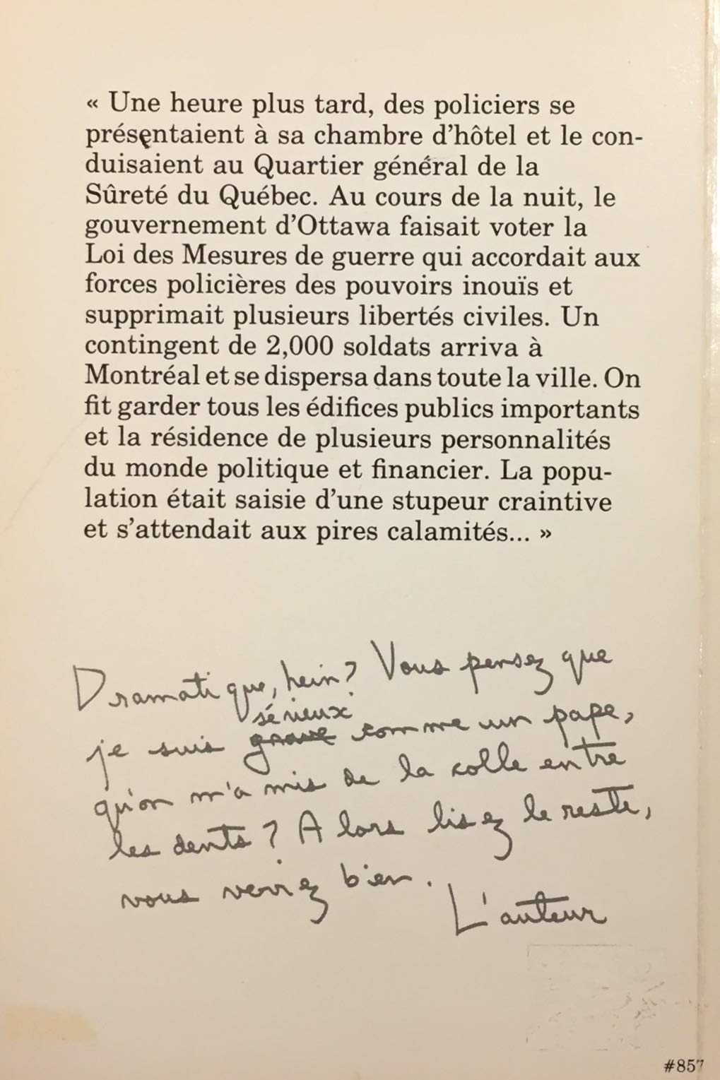 Livre L'enfirouapé - Yves Beauchemin (Livre d'occasion) - ISBN 0777700859