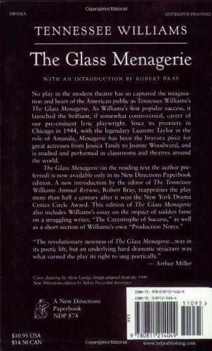 Livre The Glass Menagerie - Tennessee Williams (Livre d'occasion) - ISBN 0811214044