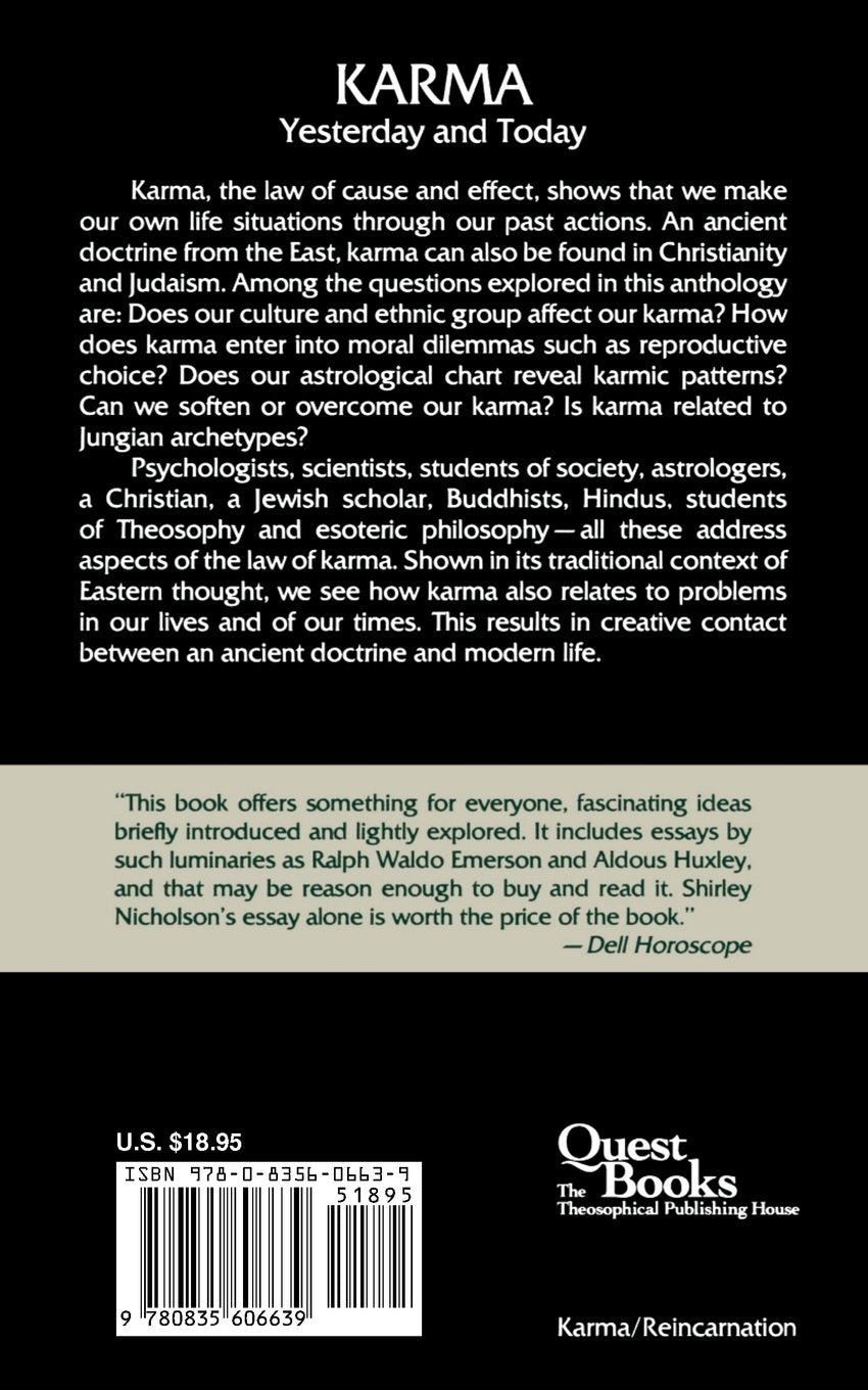 Livre Karma: Rhythmic Return to Harmony - Virginia Hanson (Livre neuf) - ISBN 0835606635