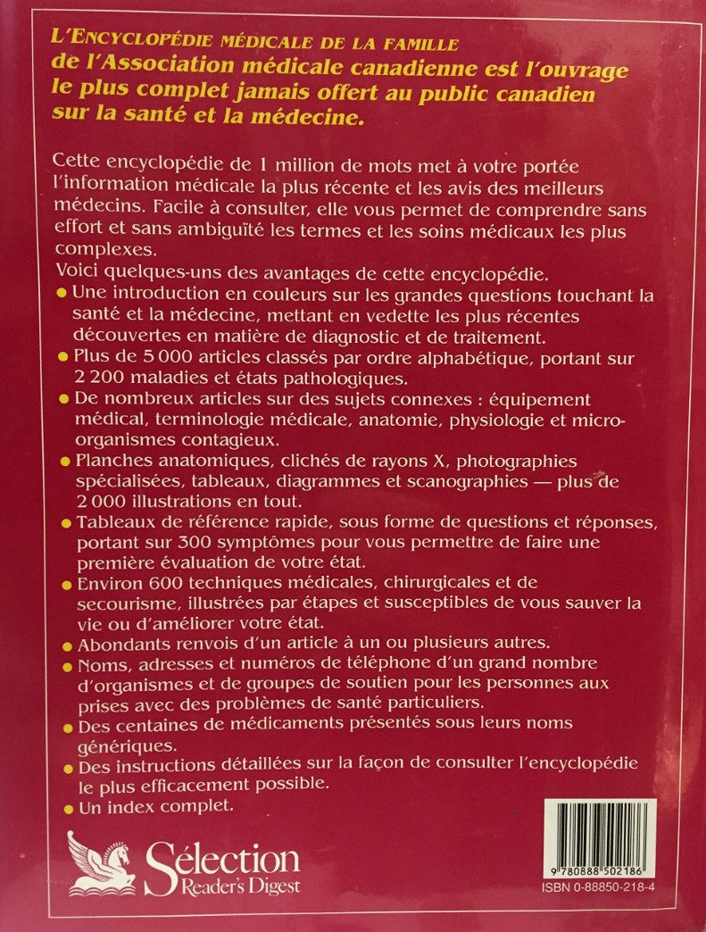 Livre Encyclopédie médicale de la famille (Association médicale canadienne) (Livre d'occasion) -...