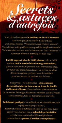 Livre Secrets et astuces d'autrefois : décor, cuisine, jardin, beauté et santé (Collectif)...