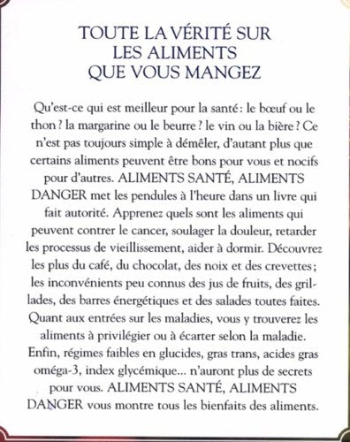 Livre Aliments santé, aliments danger - Collectif (Livre d'occasion) - ISBN 0888507801