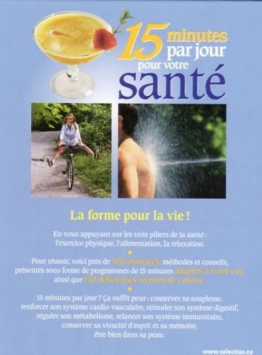 Livre 15 Minutes par jour pour vivre en santé : alimentation, exercices physique, relaxation...