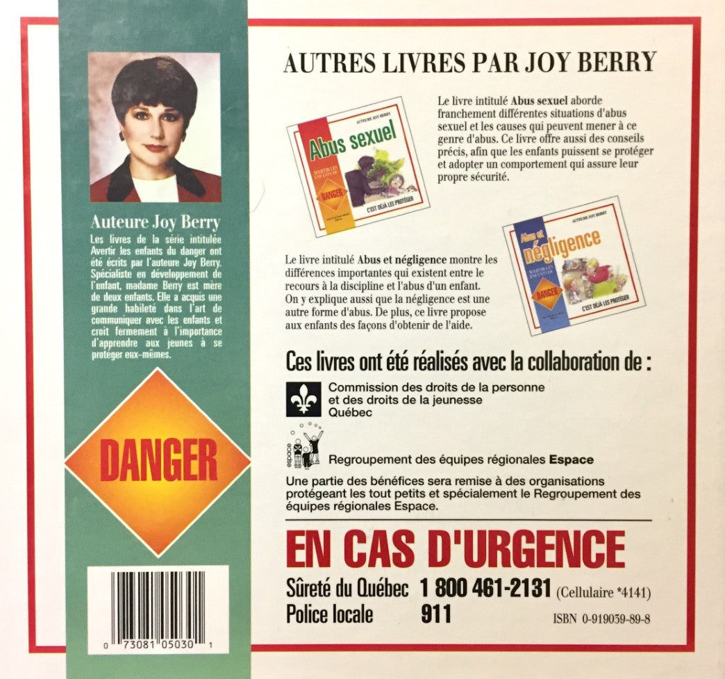 Livre Enlèvement: avertir les enfants du danger, c'est déjà les protéger - Joy Berry (Livre d'occ...