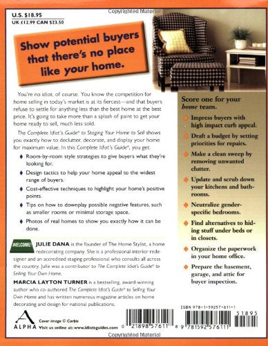 Livre The Complete Idiot's Guide to Staging your Home to Sell - Julie Dana (Livre d'occasion) - I...