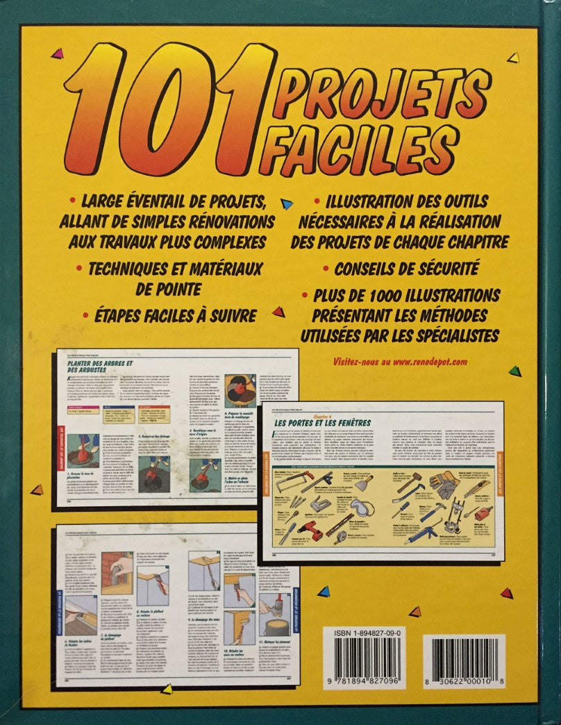 Livre 101 Projets faciles pour chez soi - Réno-Dépot (Livre d'occasion) - ISBN 1894827090