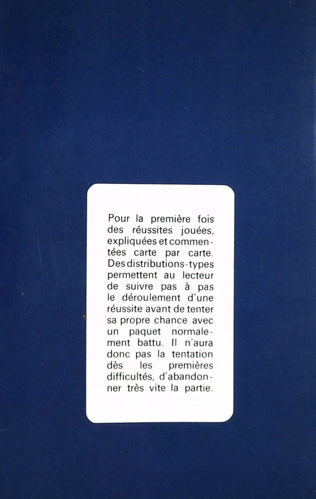 Les réussites carte par carte (André Rabache)