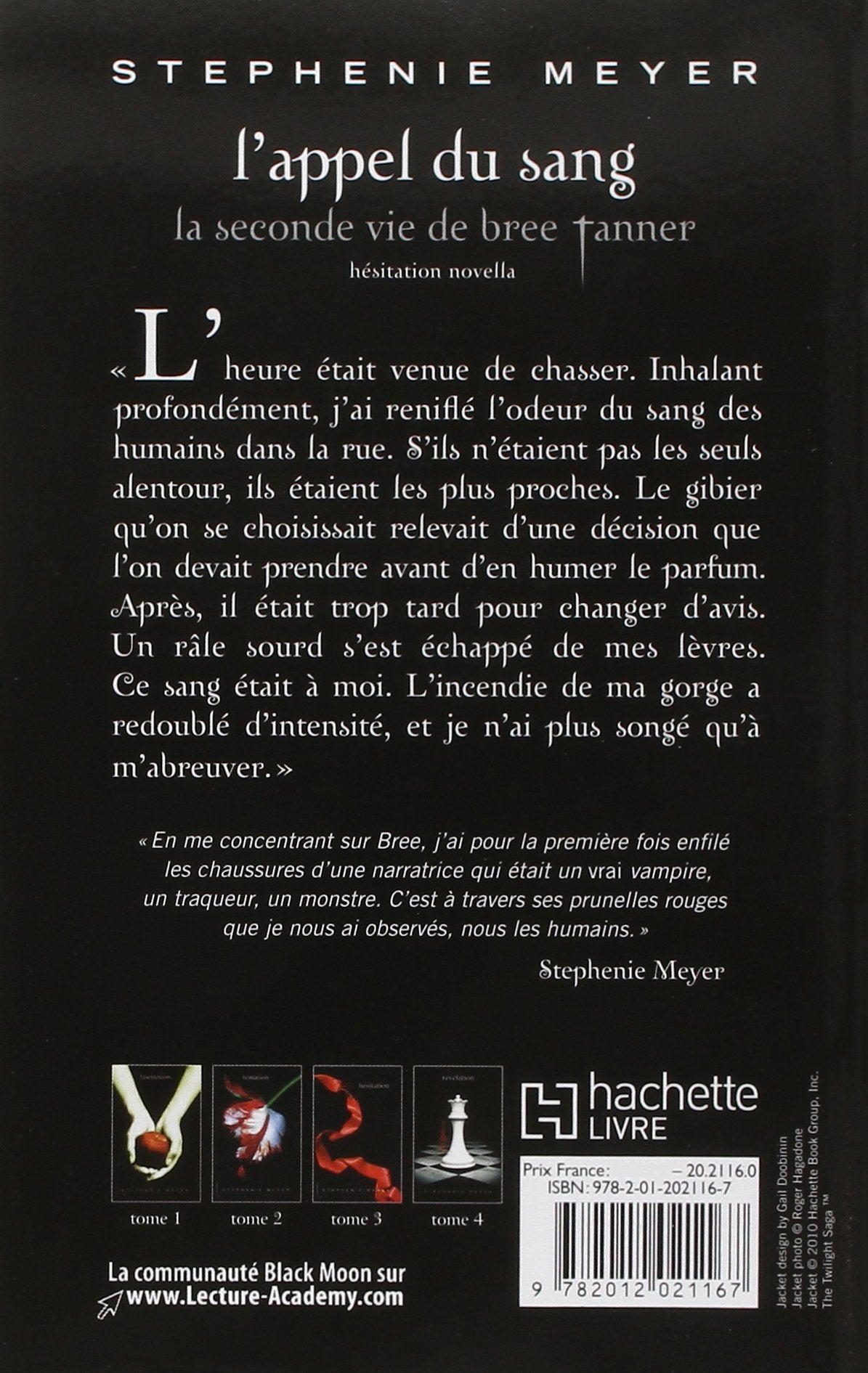 Livre L'appel du sang : La seconde vie de Bree Tanner (Stephenie Meyer) (Livre d'occasion) -...