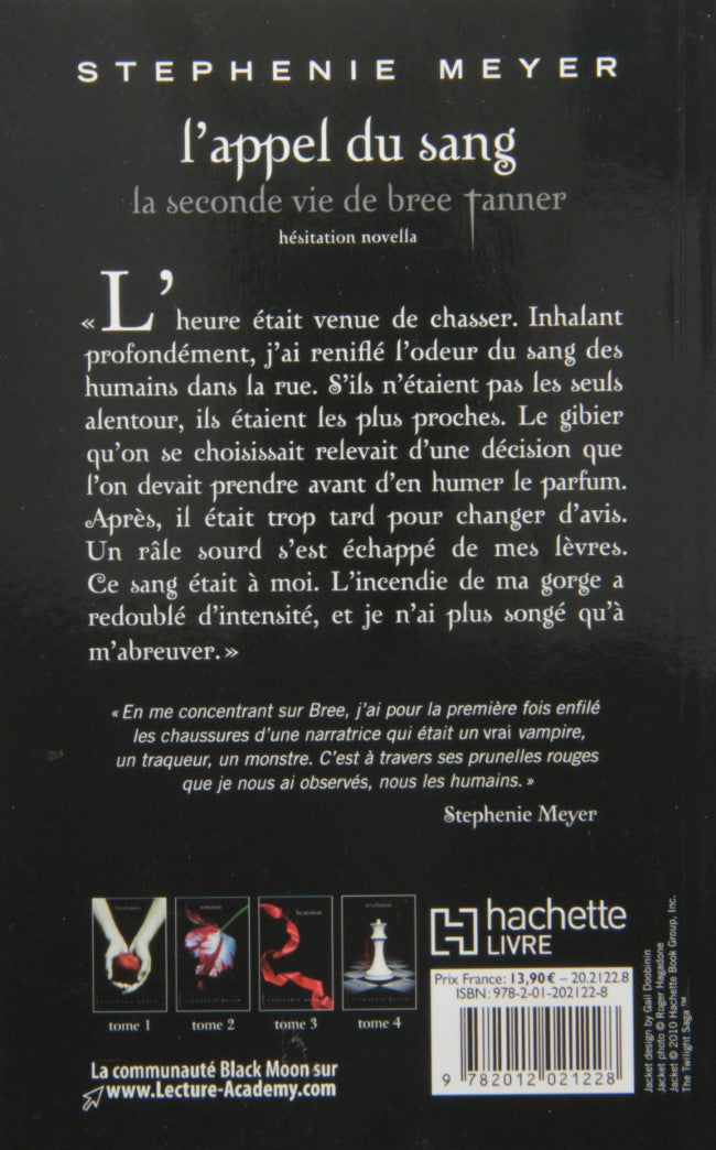 Livre L'appel du sang : la seconde vie de Bree Tanner (Version Canada) (Stephenie Meyer) (Livre...