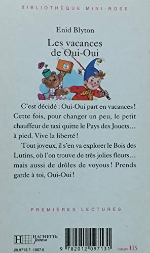 Livre Les vacances de Oui-Oui - Enid Blyton (Livre d'occasion) - ISBN 2012097138