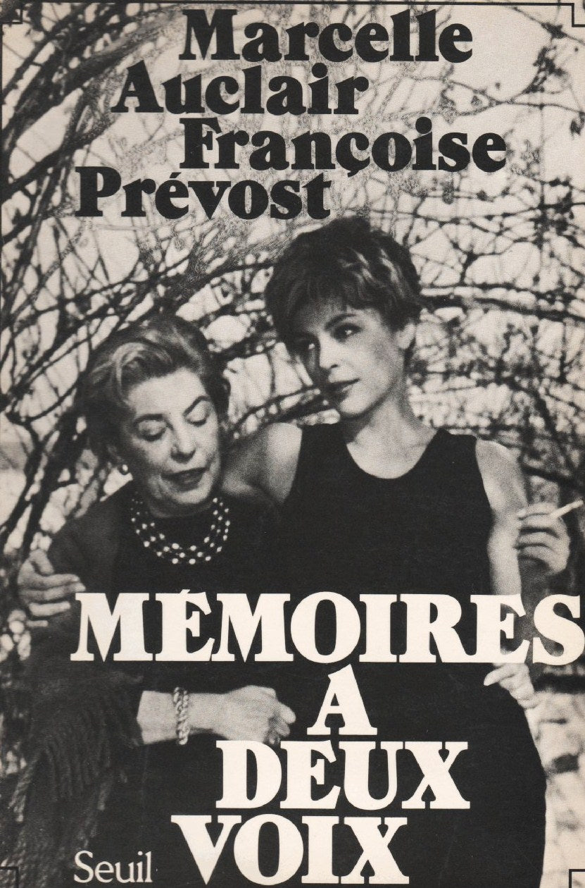 Livre Mémoires à deux voix - Marcelle Auclair (Livre d'occasion) - ISBN 2020048728