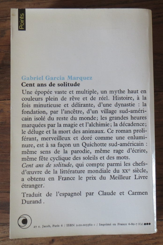 Cent ans de solitude (Gabriel Garcia Marquez)