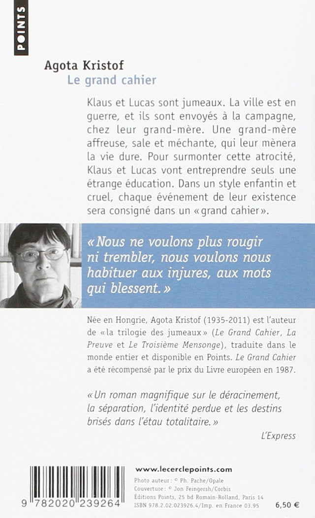 Livre Le grand cahier (Agota Kristof) (Livre d'occasion) - ISBN 2020239264