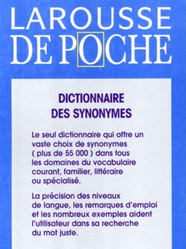 Livre Larousse de poche : Dictionnaire des synonymes - Collectif (Livre d'occasion) - ISBN 203320...