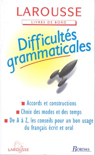 Livre ISBN 2035331056 Livre de bord : Difficultés grammaticales