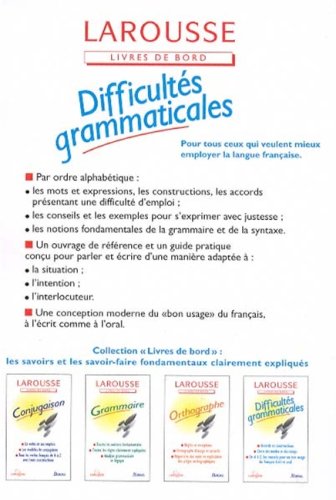 Livre de bord : Difficultés grammaticales