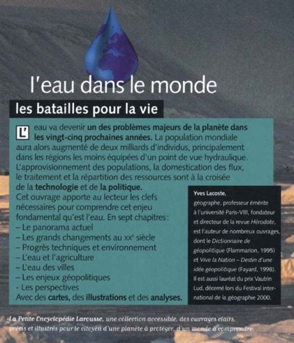 Livre L'eau dans le monde : Les batailles pour la vie - Yves Lacoste (Livre d'occasion) - ISBN 20...