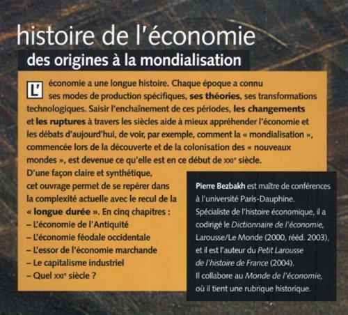 Livre Histoire de l'économie : Des origines à la mondialisation - Pierre Bezbakh (Livre d'occasio...