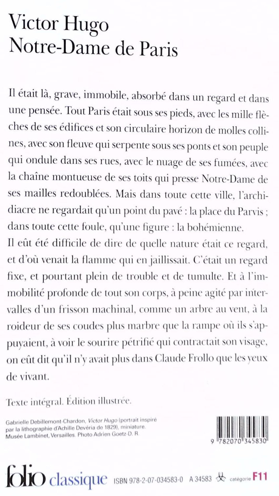 Livre Notre-Dame de Paris - Victor Hugo (Livre d'occasion) - ISBN 2070345831