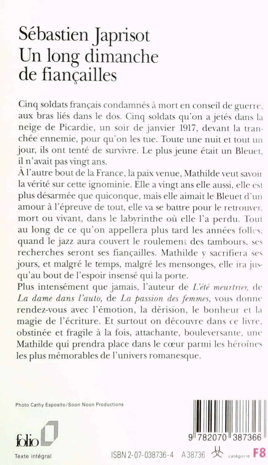 Livre Un long dimanche de fiançailles - Sébastien Japrisot (Livre d'occasion) - ISBN 2070387364