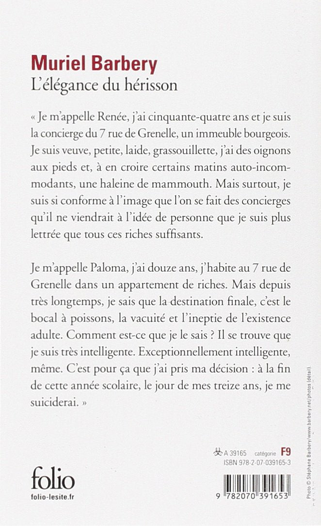Livre L'élégance du hérisson (Muriel Barbery) (Livre d'occasion) - ISBN 2070391655
