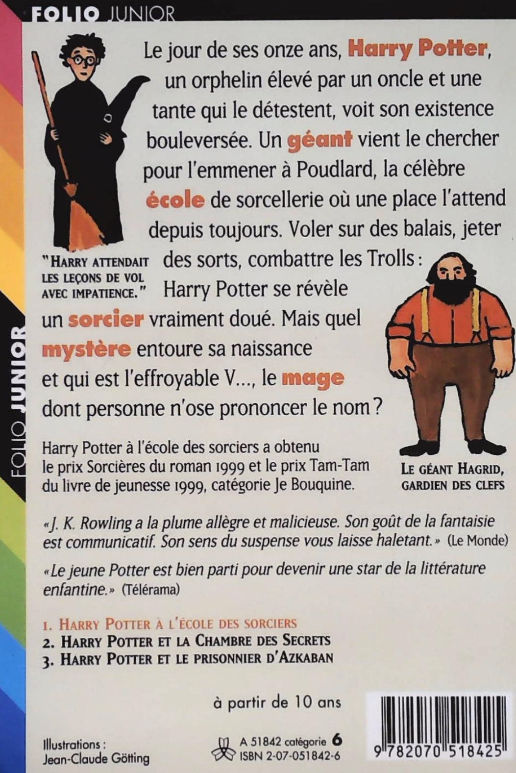 Livre Harry Potter à l'école des sorciers - J.K. Rowling (Livre d'occasion) - ISBN 2070518426