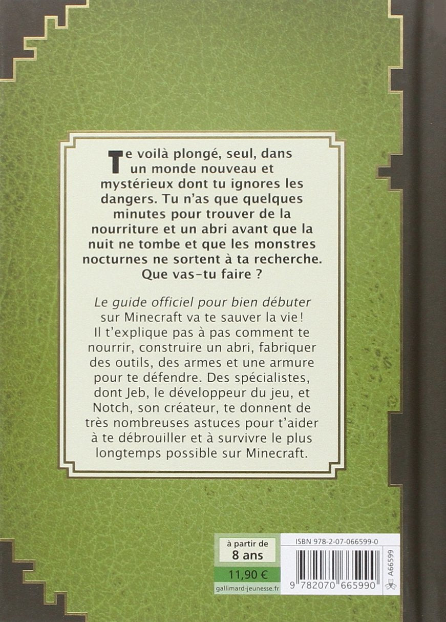 Livre Minecraft : Le guide officiel pour bien débuter - Collectif (Livre d'occasion) - ISBN 20706...