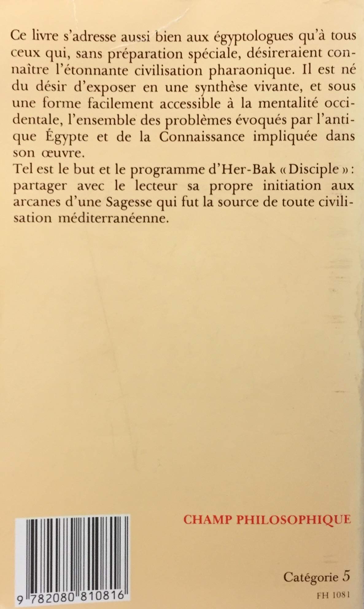 Livre Her-Pak Disciple - Isha Schwaller De Lubicz (Livre d'occasion) - ISBN 2080810812