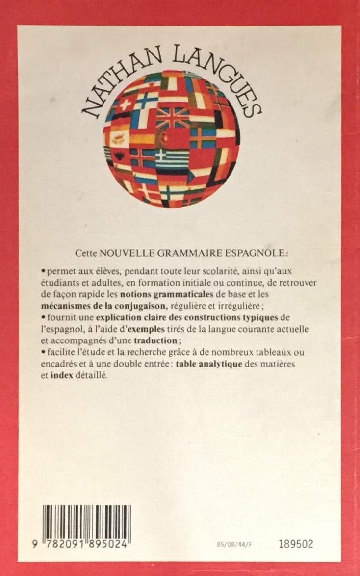 Livre Nouvelle grammaire espagnole (Livre d'occasion) - ISBN 2091895024