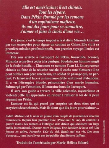Livre Les amants de Xi'an - Judith Michael (Livre d'occasion) - ISBN 2221091175