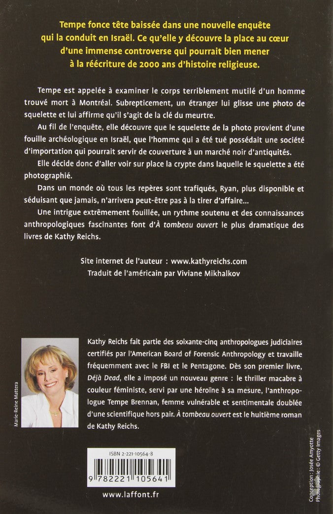 Livre À tombeau ouvert - Kathy Reichs (Livre d'occasion) - ISBN 2221105648