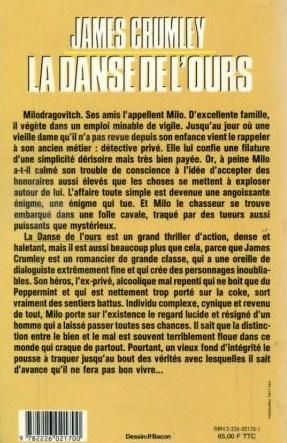 Livre La danse de l'ours - James Crumley (Livre d'occasion) - ISBN 2226021701