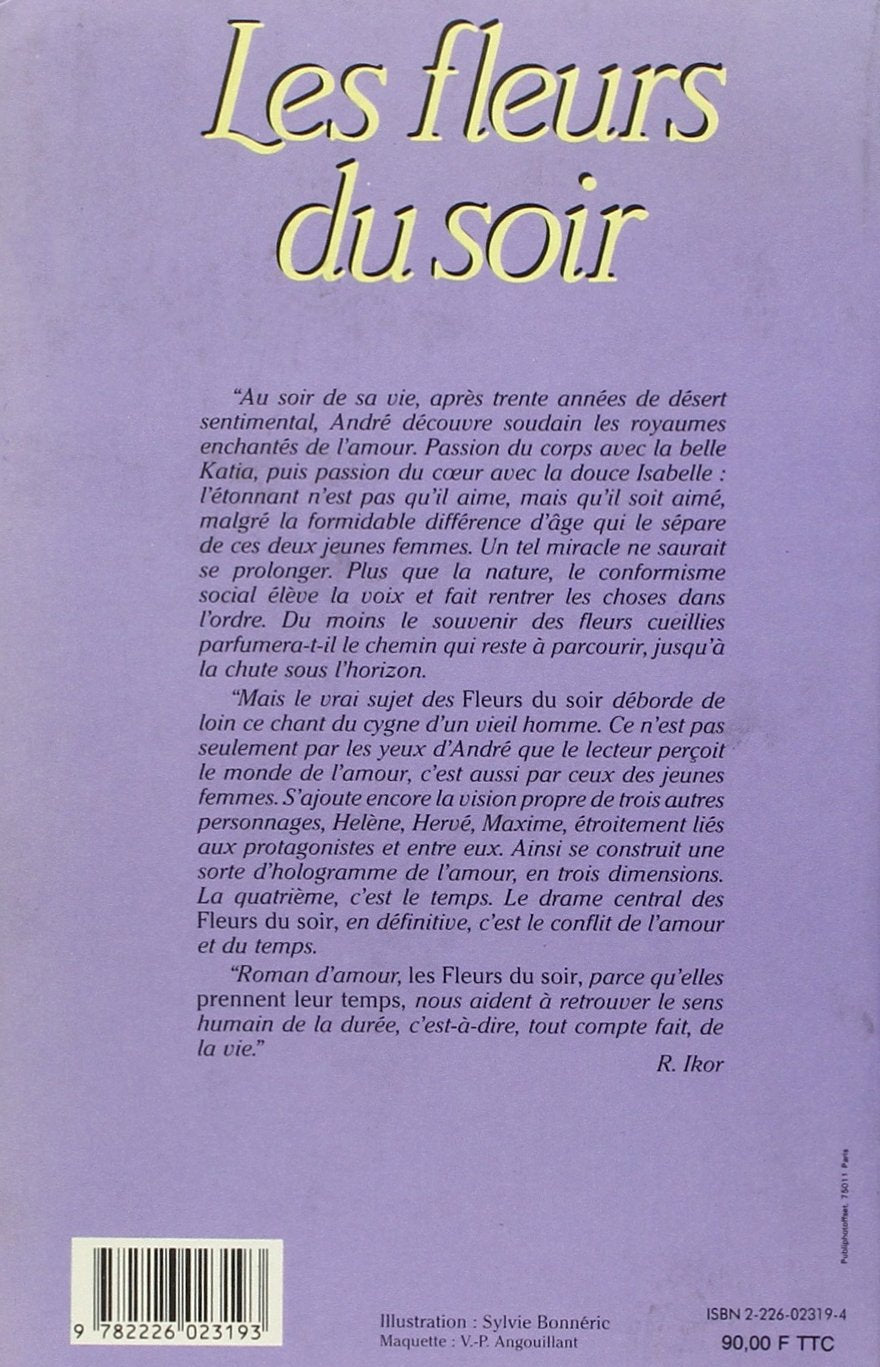 Livre Les fleurs du soir - Roger Ikor (Livre d'occasion) - ISBN 2226023194