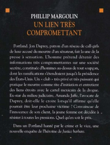 Livre Un lien très compromettant (Philip Margolin, Pierre Girard) (Livre d'occasion) - ISBN...