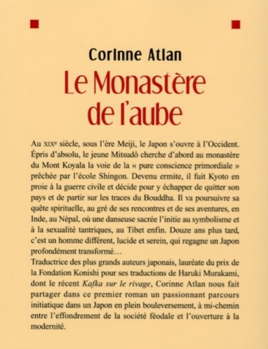 Livre Le monastère de l'aube - Corinne Atlan (Livre d'occasion) - ISBN 2226172289
