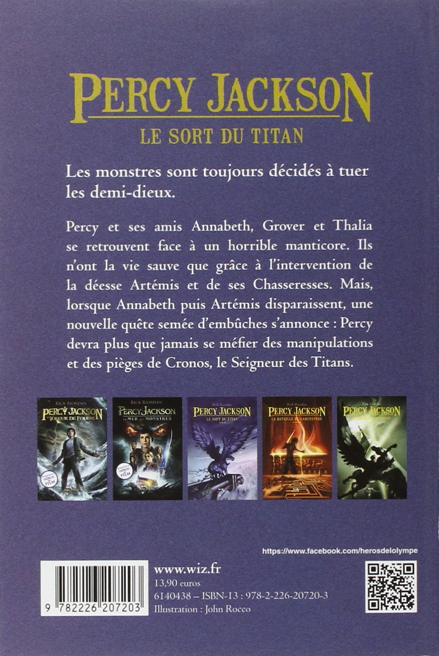 Percy Jackson # 3 : Le sort du titan (Rick Riordan)